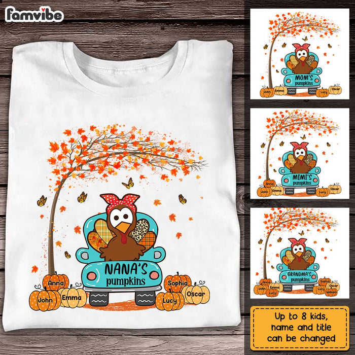 Personalized Fall Turkey Grandma T Shirt AG234 85O28 1