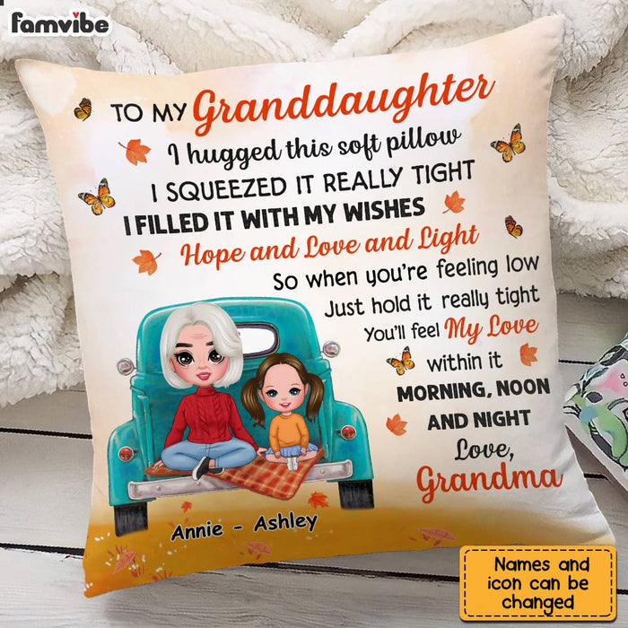 Personalized Granddaughter Hug This Pillow AG233 85O28 1