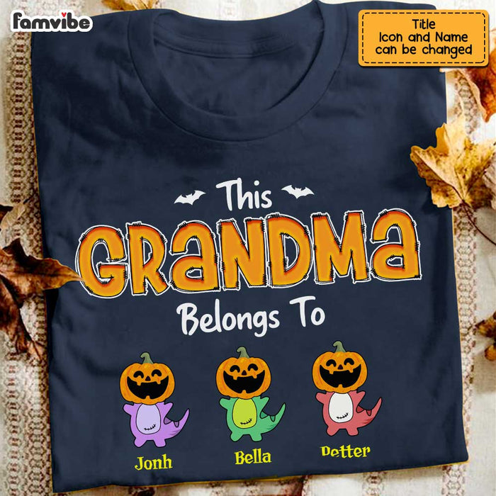 Personalized Halloween Grandma Dinosaur Belongs To T Shirt AG231 23O47 1