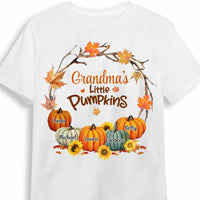 Personalized Fall Wreath Grandma Little Pumpkins T Shirt AG254 30O34 thumb 1