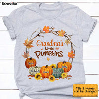 Personalized Fall Wreath Grandma Little Pumpkins T Shirt AG254 30O34 thumb 1