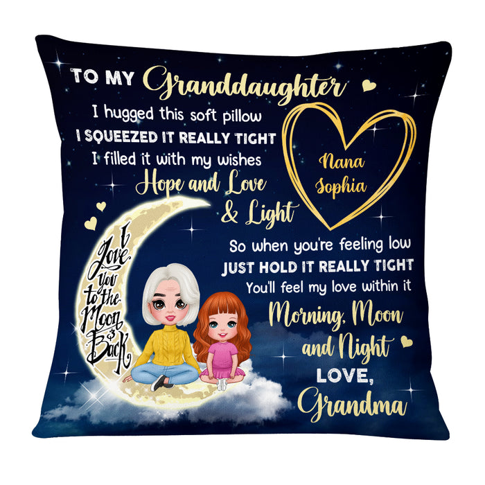 Personalized To My Granddaughter From Grandma Hug This Pillow AG261 32O53 1