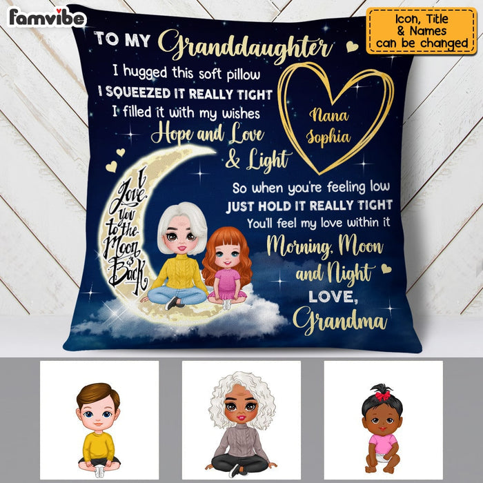 Personalized To My Granddaughter From Grandma Hug This Pillow AG261 32O53 1