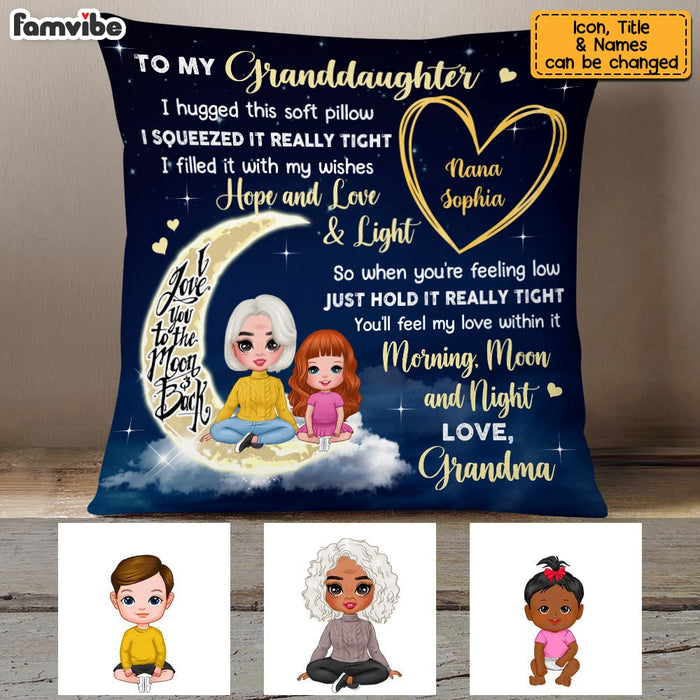 Personalized To My Granddaughter From Grandma Hug This Pillow AG261 32O53 1