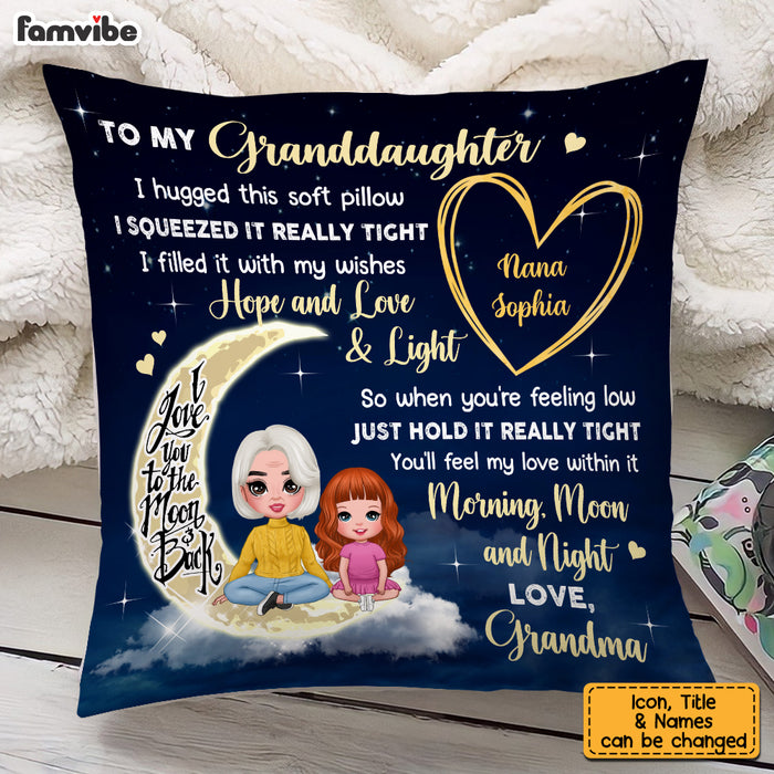 Personalized To My Granddaughter From Grandma Hug This Pillow AG261 32O53 1