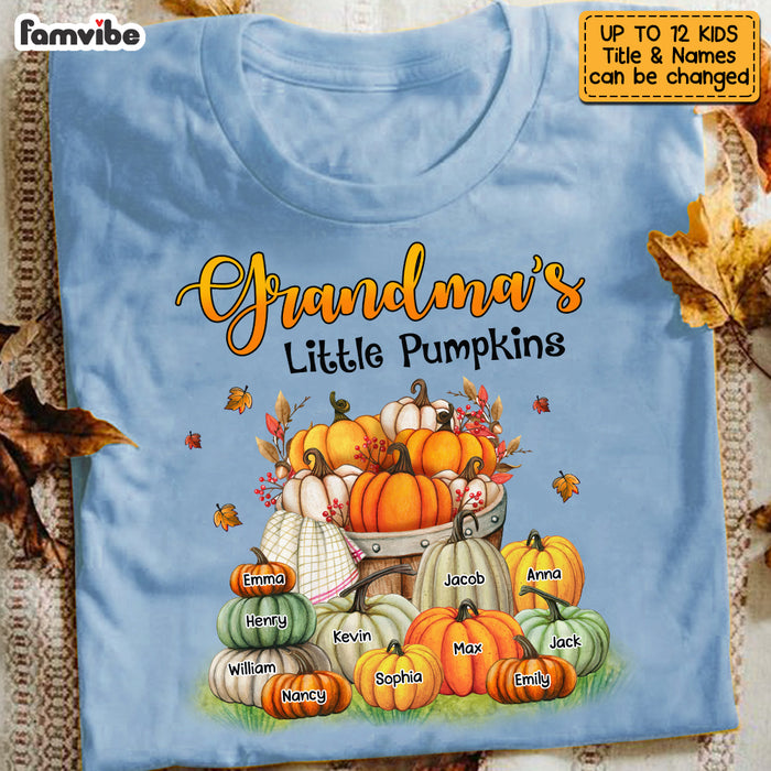 Personalized Fall Grandma Little Pumpkins T Shirt AG232 30O53 1