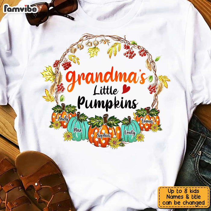 Personalized Grandma's Little Pumpkin Fall T Shirt - Hoodie - Sweatshirt AG243 32O31 1
