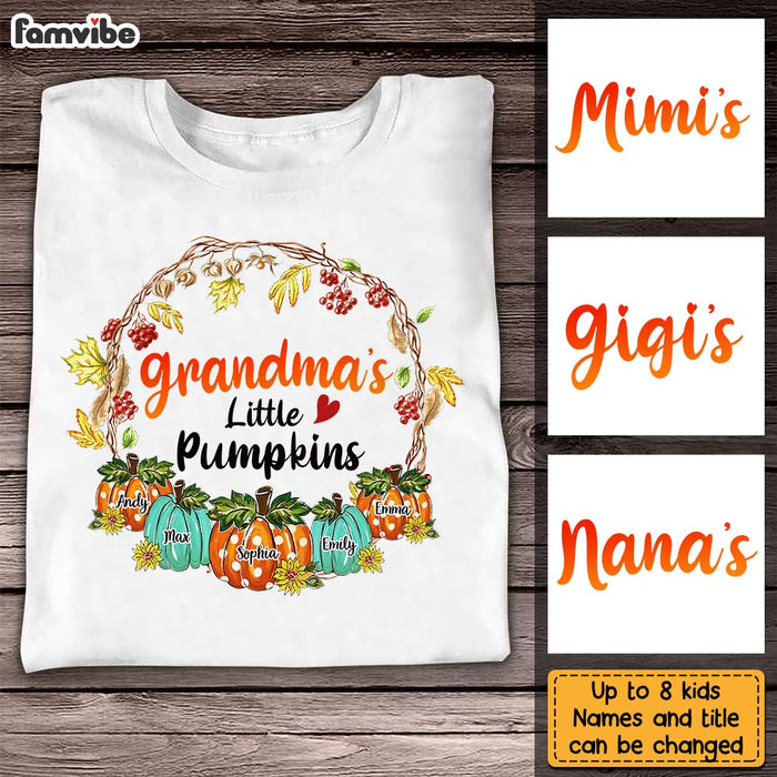 Personalized Grandma's Little Pumpkin Fall T Shirt - Hoodie - Sweatshirt AG243 32O31 1