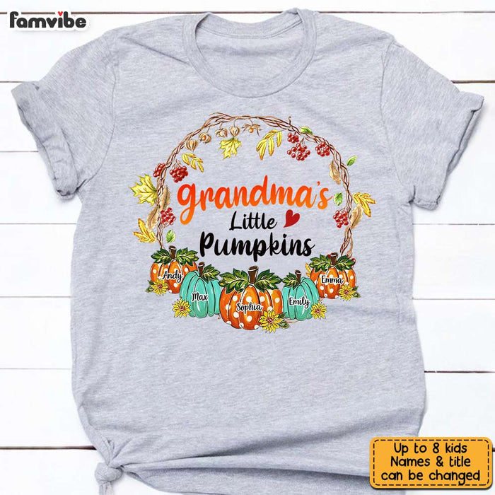 Personalized Grandma's Little Pumpkin Fall T Shirt - Hoodie - Sweatshirt AG243 32O31 1