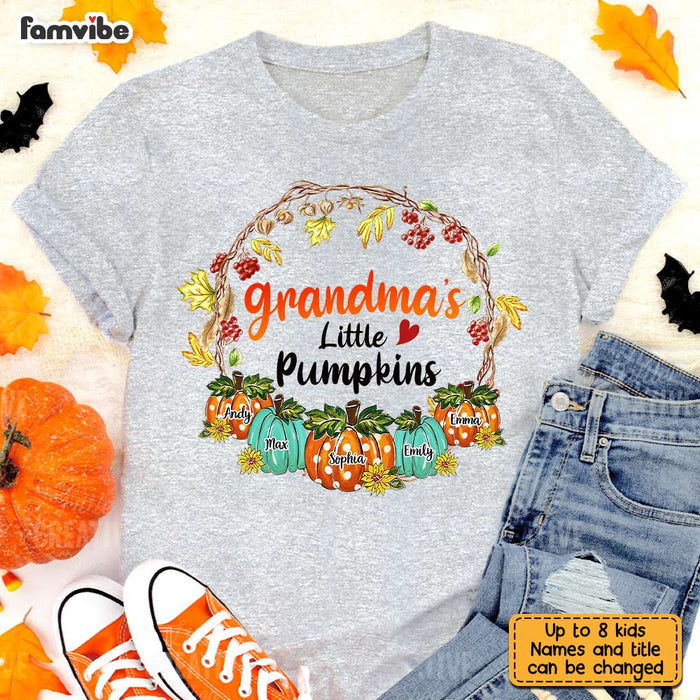 Personalized Grandma's Little Pumpkin Fall T Shirt - Hoodie - Sweatshirt AG243 32O31 1