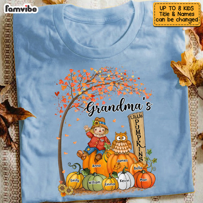 Personalized Fall Grandma Little Pumpkins T Shirt AG231 30O53 1