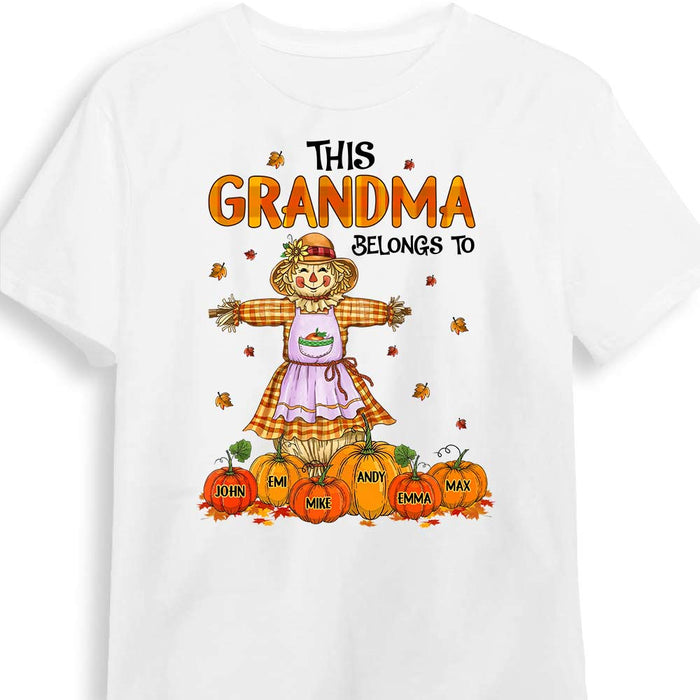 Personalized Fall Pumpkin Grandma Belongs To T Shirt AG234 23O31 1