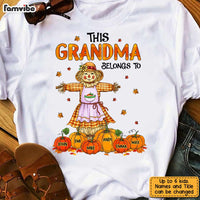 Personalized Fall Pumpkin Grandma Belongs To T Shirt AG234 23O31 thumb 1