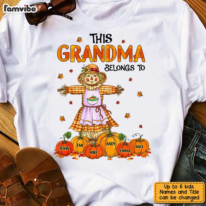 Personalized Fall Pumpkin Grandma Belongs To T Shirt AG234 23O31 1