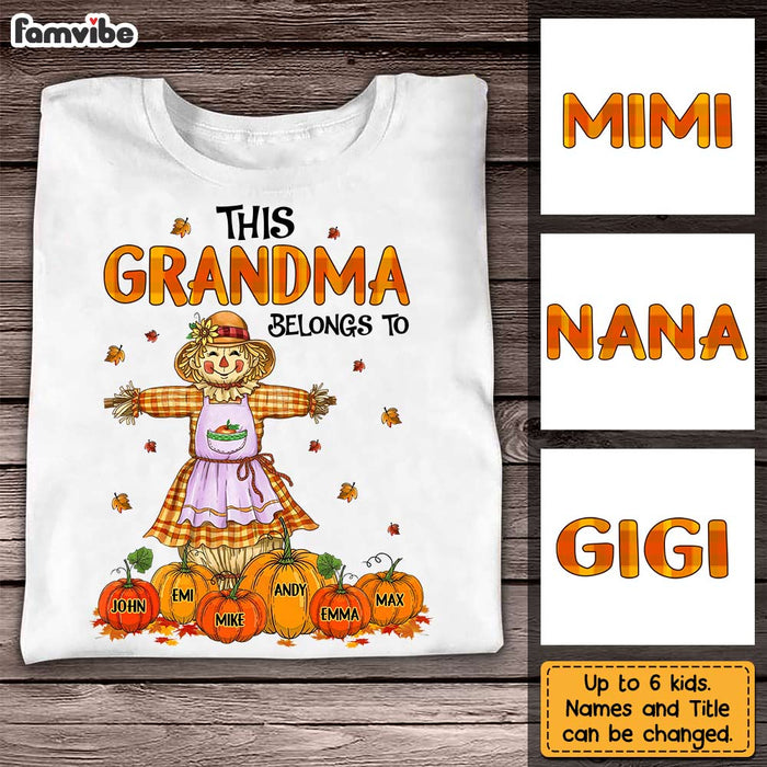 Personalized Fall Pumpkin Grandma Belongs To T Shirt AG234 23O31 1