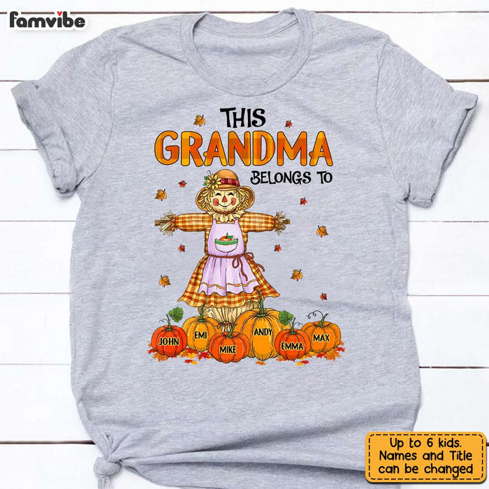 Personalized Fall Pumpkin Grandma Belongs To T Shirt AG234 23O31 1