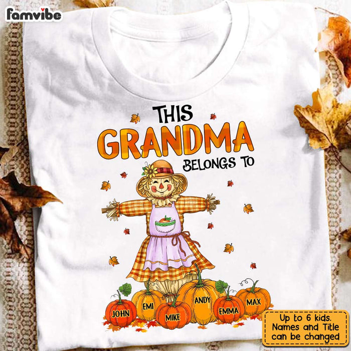 Personalized Fall Pumpkin Grandma Belongs To T Shirt AG234 23O31 1