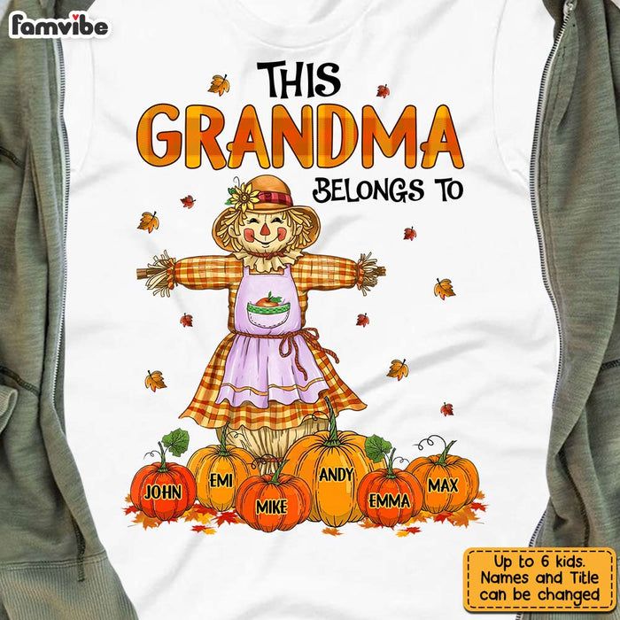 Personalized Fall Pumpkin Grandma Belongs To T Shirt AG234 23O31 1
