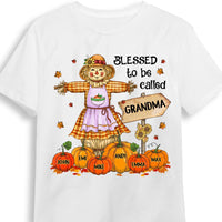 Personalized Fall Pumpkin Blessed To Be Called Grandma T Shirt AG236 23O53 thumb 1