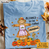 Personalized Fall Pumpkin Blessed To Be Called Grandma T Shirt AG236 23O53 thumb 1