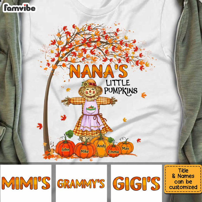 Personalized Fall Grandma's Little Pumpkin T Shirt AG237 23O34 1