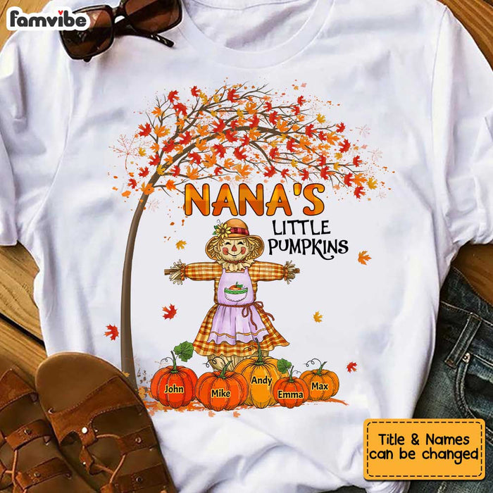 Personalized Fall Grandma's Little Pumpkin T Shirt AG237 23O34 1