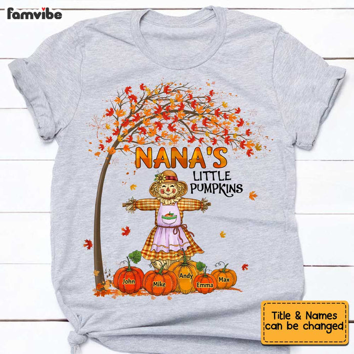 Personalized Fall Grandma's Little Pumpkin T Shirt AG237 23O34 1