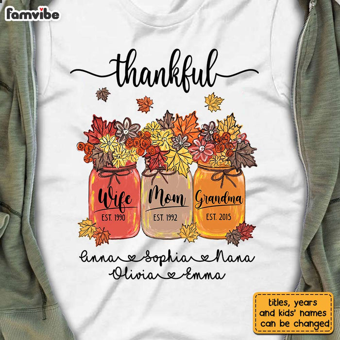 Personalized Fall Thankful Grandma T Shirt AG266 30O28 1