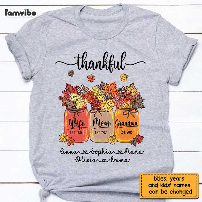 Personalized Fall Thankful Grandma T Shirt AG266 30O28 1