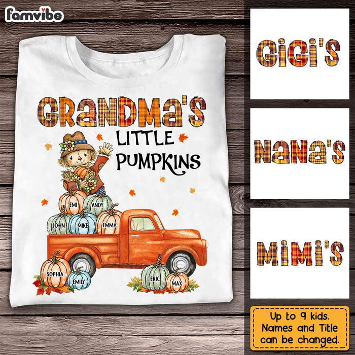 Personalized Fall Grandma Pumpkin Truck T Shirt AG235 23O31 1