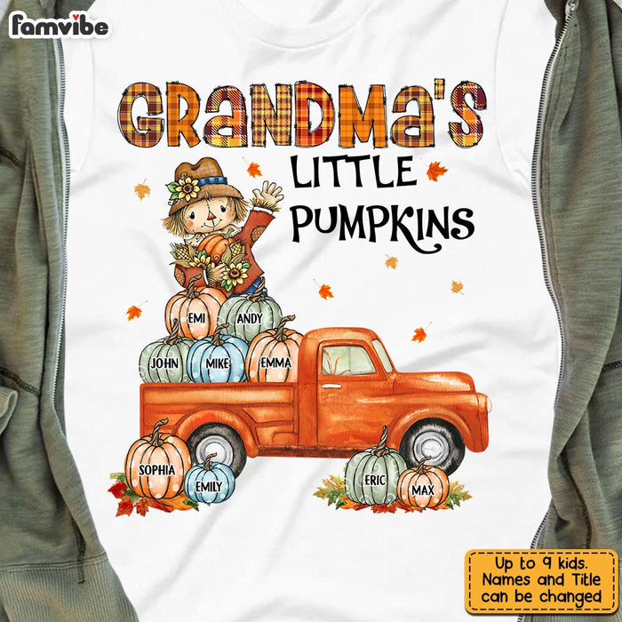 Personalized Fall Grandma Pumpkin Truck T Shirt AG235 23O31 1
