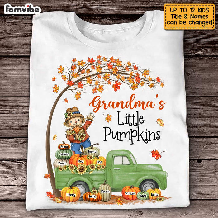 Personalized Fall Grandma Pumpkin Truck T Shirt AG241 23O53 1