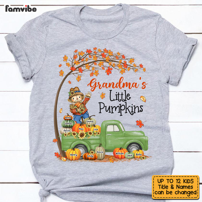 Personalized Fall Grandma Pumpkin Truck T Shirt AG241 23O53 1