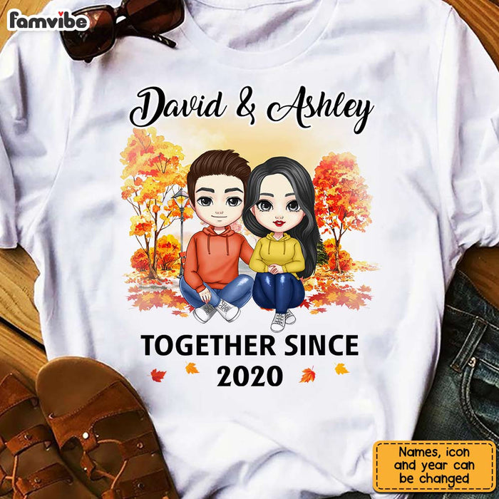 Personalized Fall Couple Together Since T Shirt AG241 30O31 1