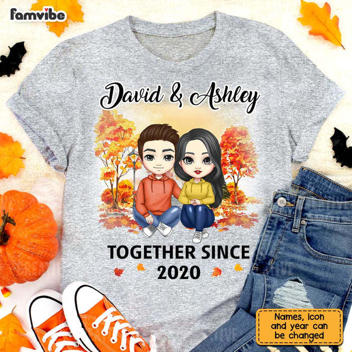Personalized Fall Couple Together Since T Shirt AG241 30O31 1