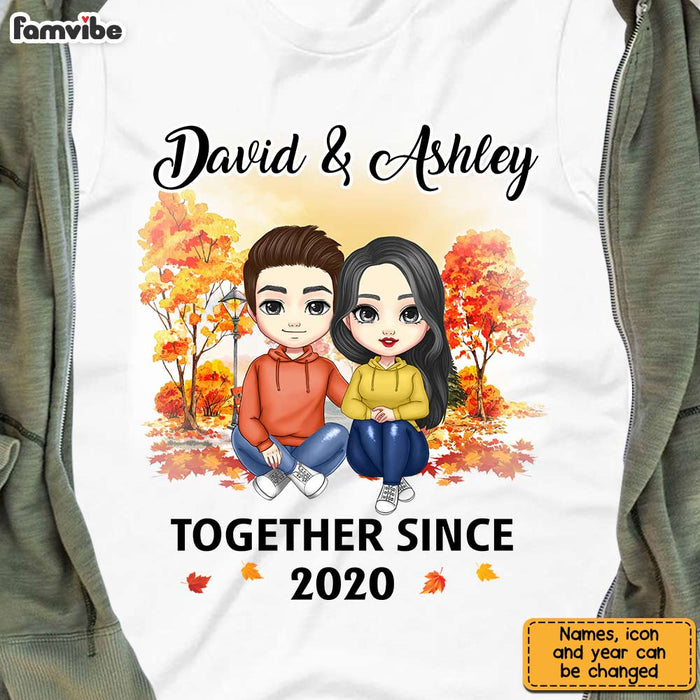 Personalized Fall Couple Together Since T Shirt AG241 30O31 1