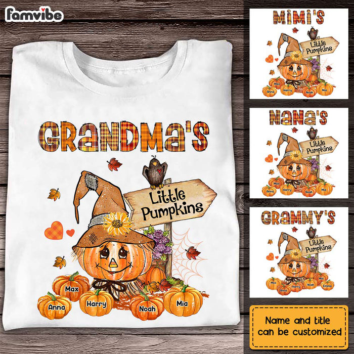 Personalized Grandma's Little Pumpkins Fall T Shirt AG266 32O28 1