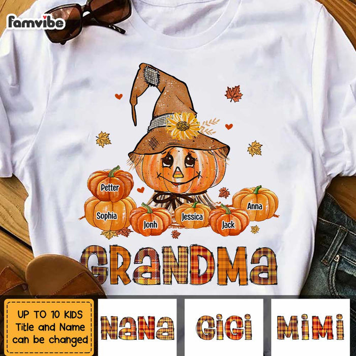 Personalized Grandma Pumpkins Fall T Shirt AG241 32O47 1