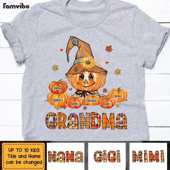 Personalized Grandma Pumpkins Fall T Shirt AG241 32O47 1