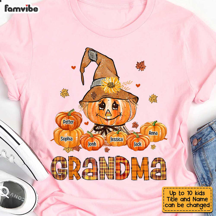 Personalized Grandma Pumpkins Fall T Shirt AG241 32O47 1