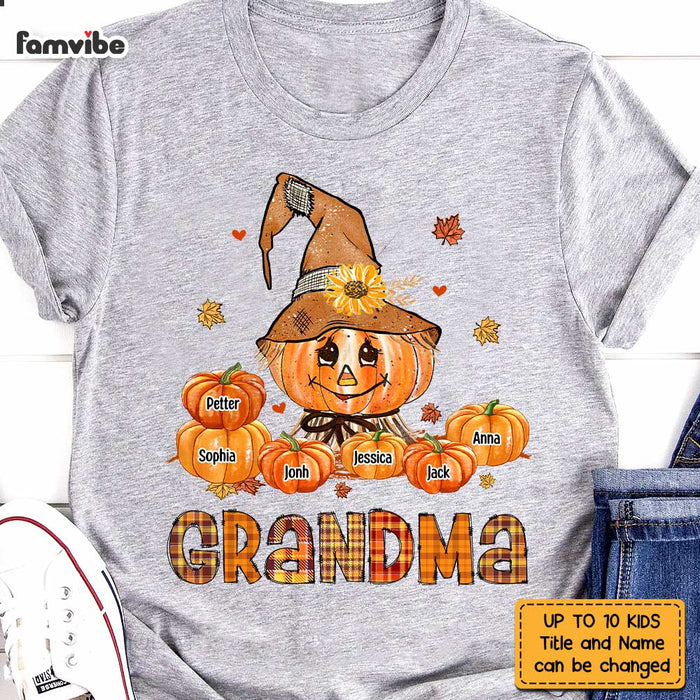 Personalized Grandma Pumpkins Fall T Shirt AG241 32O47 1