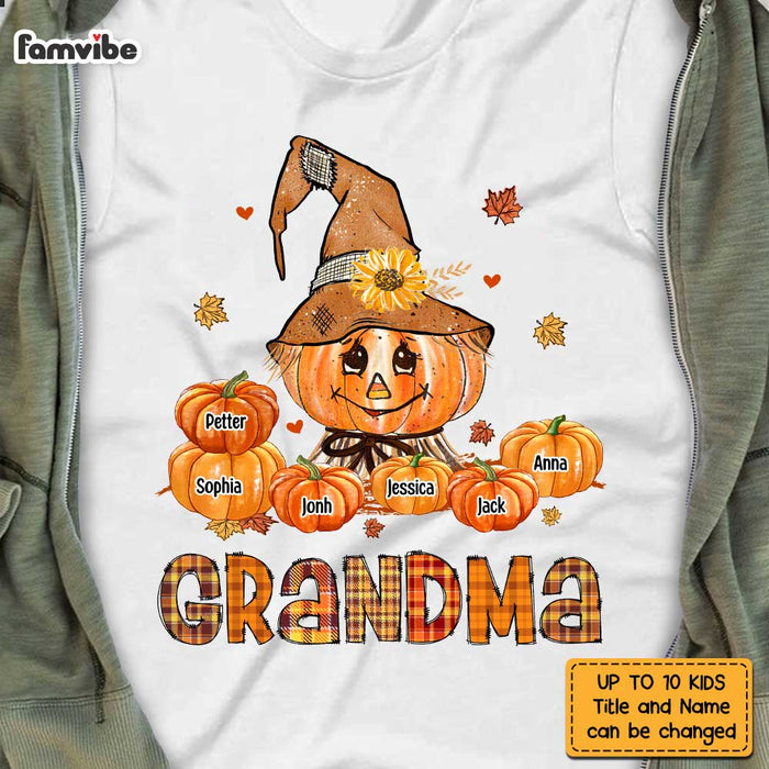 Personalized Grandma Pumpkins Fall T Shirt AG241 32O47 1