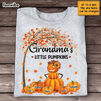 Personalized Grandma Pumpkins Fall  Tree T Shirt AG304 32O47 thumb 1