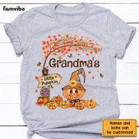 Personalized Grandma Pumpkins Fall  Tree T Shirt AG262 32O28 thumb 1