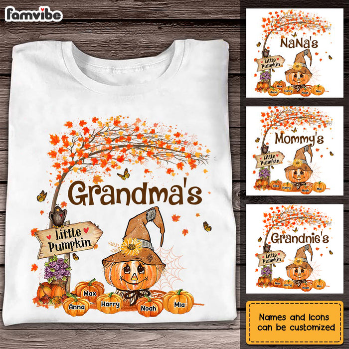 Personalized Grandma Pumpkins Fall  Tree T Shirt AG262 32O28 1