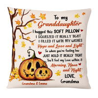 Personalized Granddaughter Pumpkins Fall Pillow AG252 32O53 thumb 1