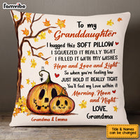 Personalized Granddaughter Pumpkins Fall Pillow AG252 32O53 thumb 1