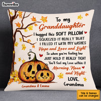 Personalized Granddaughter Pumpkins Fall Pillow AG252 32O53 thumb 1