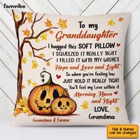 Personalized Granddaughter Pumpkins Fall Pillow AG252 32O53 thumb 1