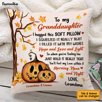Personalized Granddaughter Pumpkins Fall Pillow AG252 32O53 thumb 1